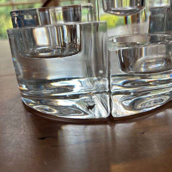 Orrefors Sweden, Quartet Crystal Votive Candle Holders - Picture 5 of 8